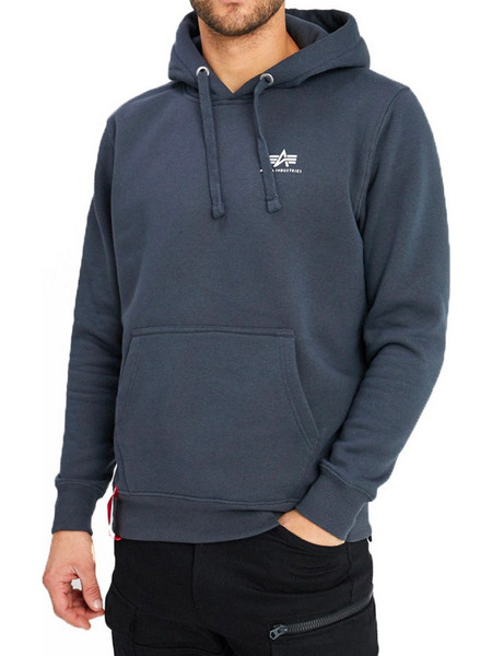 Alpha Industries Ανδρικό Φούτερ με Κουκούλα & Τσέπες Ανθρακί 196318-136