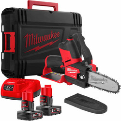 Milwaukee M12 FHS-602X Κλαδευτικό Αλυσοπρίονο Μπαταρίας 12V 2.3kg με Λάμα 15cm Solo