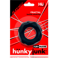 Hunkyjunk Fractal Tactile Ball Stretcher Ελαστικό Δαχτυλίδι Όρχεων Σιλικόνης 3.5cm Μαύρο