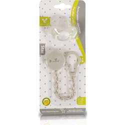 Pacifier with holder Star gray