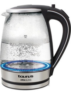 Taurus Aroa Glass Inox Γυάλινος Βραστήρας 1.7lt 2200W