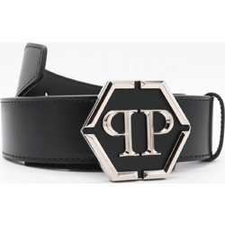 PHILIPP PLEIN ΖΩΝΗ HEXAGON LOGO ΜΑΥΡΟ