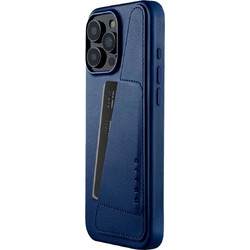 Θήκη Apple iPhone 16 Pro Max - MUJJO Full Leather Wallet Case Δερμάτινη Πορτοφόλι με MagSafe - Monaco Blue (MUJJO-CL-056-BL)