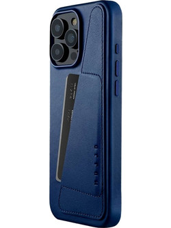 Θήκη Apple iPhone 16 Pro Max - MUJJO Full Leather Wallet Case Δερμάτινη Πορτοφόλι με MagSafe - Monaco Blue (MUJJO-CL-056-BL)