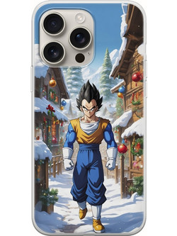 Θήκη Xmas Anime - Vegeta iPhone 16 Pro Flexible TPU (Διάφανη Σιλικόνη)