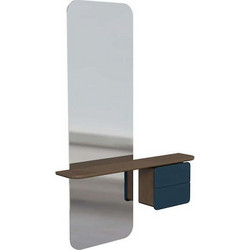 Καθρέπτης Τοίχου One More Look 5820C5620-4 78x15x118cm Dark Oak-Petrol Umage Ατσάλι,Ξύλο