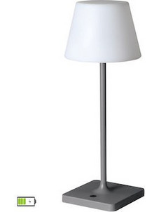 Viokef 4276101 Πορτατίφ Αφής LED με Μπαταρία Λευκό Γκρι Φ15xΥ38cm