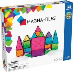 Magna-Tiles Μαγνητικά Πλακίδια Clear Colors Σετ 32τμχ 02132