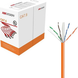 Hikvision U/UTP Cat.6 Καλώδιο Δικτύου Ethernet 1m White
