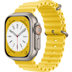 Techsuit Watchband W038 Λουράκι Σιλικόνης Yellow (Apple Watch 42 / 44 / 45 / 49mm)
