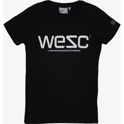 WESC Women Logo T-Shirt - BLACK - 111WE-00276-BLK