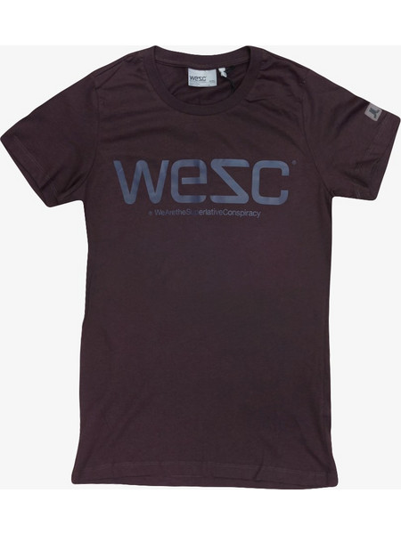 WESC Women Logo T-Shirt - RAISIN - 124WE-00117-RAISIN