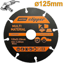 NORTON Multi Materials Δίσκος Κοπής Γωνιακού Τροχού O125mm Γενικής Χρήσης (701184608309)