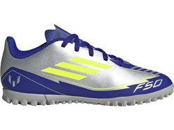 Adidas F50 Club Messi TF IH0923 Παιδικά Ποδοσφαιρικά Παπούτσια με Σχάρα Ασημί Μπλε