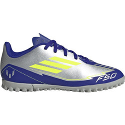 Adidas F50 Club Messi TF IH0923 Παιδικά Ποδοσφαιρικά Παπούτσια με Σχάρα Ασημί Μπλε