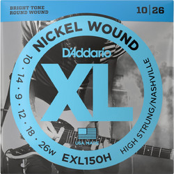 D'Addario EXL-150H Σετ 6 Χορδές Ηλεκτρικής Κιθάρας Nickel Plated Steel 10-26" Mixed Tension