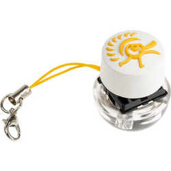 Ducky Wobbly Ducky Keychain - white, gold DKKC-WHYEN1
