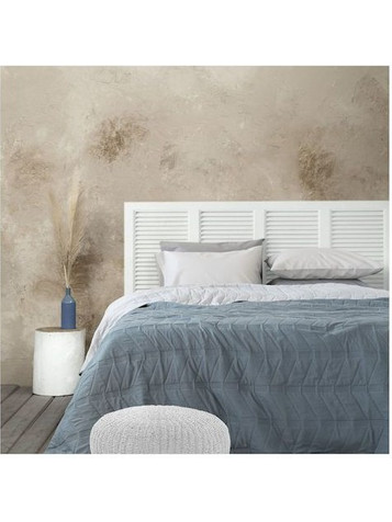 Κουβερλί Υπέρδιπλο 220x240 - Simple Light Gray / Denim Blue