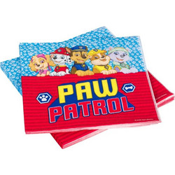 Χαρτοπετσέτες Πάρτι PAW PATROL 33x33 cm - 12 τμχ