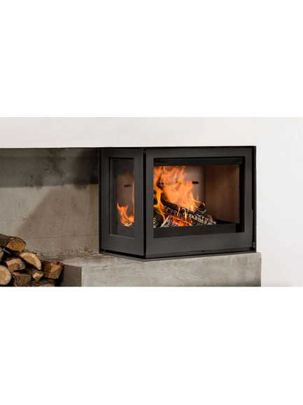 Barbas Bellfires Unilux-6 270 Ενεργειακό Τζάκι Κασέτα Αερόθερμο Ξύλου Αριστερή Γωνία 12kW