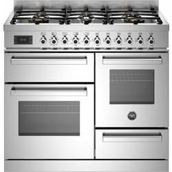 Bertazzoni PRO106L3EXT Κουζίνα Ηλεκτρική με Εστίες Αερίου 99.5cm
