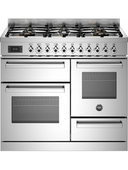 Bertazzoni PRO106L3EXT Κουζίνα Ηλεκτρική με Εστίες Αερίου 99.5cm