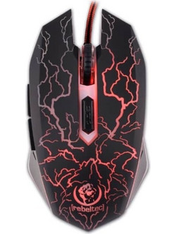 Rebeltec Diablo Ενσύρματο Gaming Ποντίκι RGB 24000 DPI Black