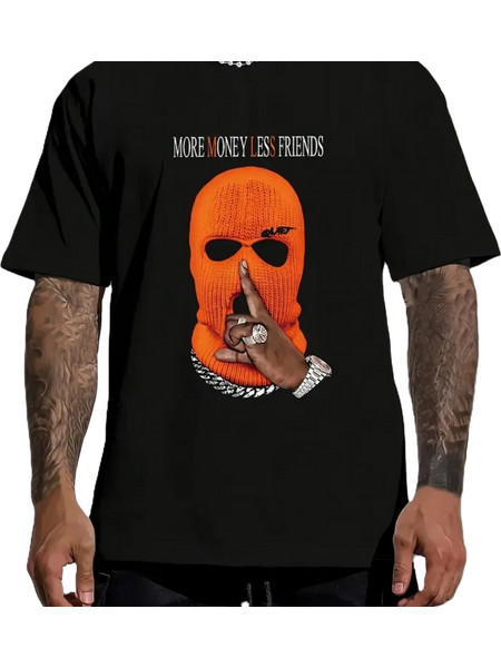 Ghetto Black T-shirt More Money Hip Hop Streetwear