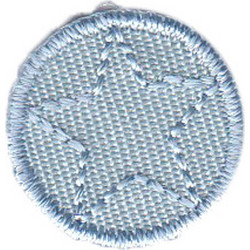Μοτίφ θερμοκολλητικό στρογγυλό 18x18mm. γαλάζιο