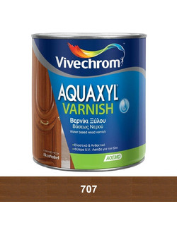 Vivechrom Aquaxyl 707 Βερνίκι Εμποτισμού Ξύλου Έτοιμο προς Χρήση Satin Καρυδιά Σκούρα 0.75lt