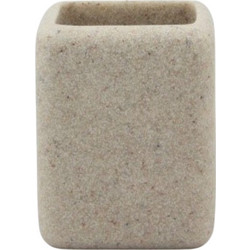 karvounis Ποτηράκι Μπάνιου Polyresin Nature Μπεζ 8x8x10,2cm BR23-1203 BR23-1203