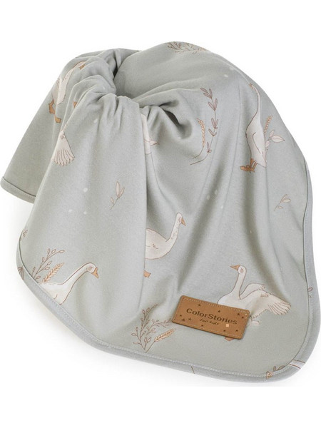 Colorstories Happy Goose Κουβέρτα Αγκαλιάς Βαμβακερή 75x90 Πράσινη Mint