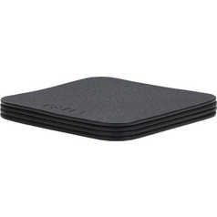 ESTIA ΣΟΥΒΕΡ ALLURE PVC 10x10cm ΜΑΥΡΟ ΣΕΤ 4 ΤΕΜ