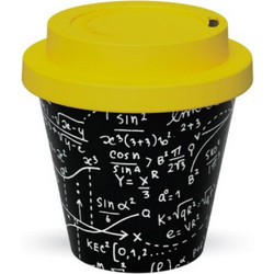 iDrink Ποτήρι Καφέ Bamboo με Καπάκι Mini Mathematica 1τμχ ID5117