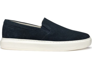 Geox Suede Slip On Ανδρικά Casual Παπούτσια DEIVEN B Navy (U555WB-00022)
