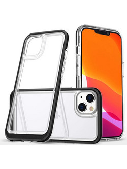 Hurtel Clear 3in1 Back Cover Black (iPhone 14)