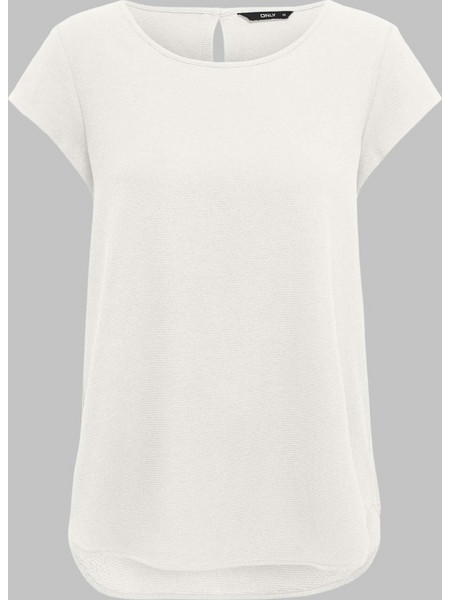 Only Γυναικείο T-Shirt Nova Life Top Solid - ΛΕΥΚΌ