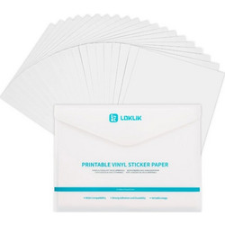LOKLiK Matte Printable Vinyl Sticker Paper A4 - 20 Pack