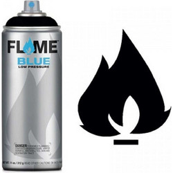 Flame Blue Σπρέι Βαφής Black Ματ 400ml