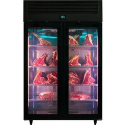 KlimaItalia KLIMEAT 1200 BLK Βιτρίνα Διπλή Ωρίμανσης Κρέατος 1010lt