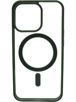 Magsafe Back Cover Σιλικόνης Διάφανο-Πράσινο (iPhone 15 Pro)