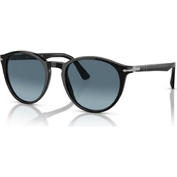 Persol PO3152S 9014/Q8 Ανδρικά Γυαλιά Ηλίου Στρογγυλά Κοκάλινα Μαύρα με Μαύρο Degradee Φακό