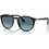 Persol PO3152S 9014/Q8 Ανδρικά Γυαλιά Ηλίου Στρογγυλά Κοκάλινα Μαύρα με Μαύρο Degradee Φακό