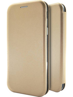 Θήκη Book Ancus Magnetic Curve για Xiaomi Redmi Note 10 Redmi Note 10S TPU Χρυσό