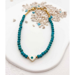 Βραχιόλι Ποδιού Blue Heart Eye ΚΩΔ: AK107