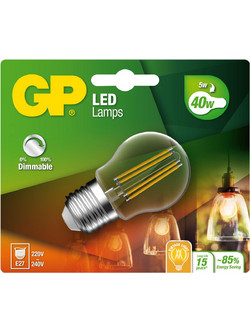 GP - LED Lamp Filament Mini Globe, E27, DIM, 5W (40W) 470lm