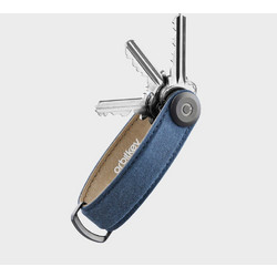 OrbitKey - Waxed Canvas Key Organiser - Navy Blue