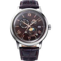 Orient Bambino Ανδρικό Ρολόι Αυτόματο με Μαύρο Δερμάτινο Λουράκι RA-AK0804Y10B