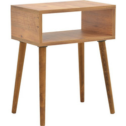 Κομοδίνο Hank pakoworld σε φυσική απόχρωση 45x30x60εκ 197-000307