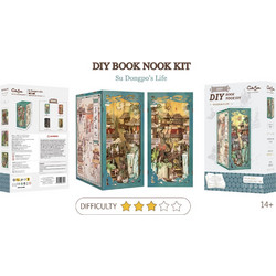 Cutebee Su Dongpo's Life 3D Book Nook DIY 280 Κομμάτια 23cm